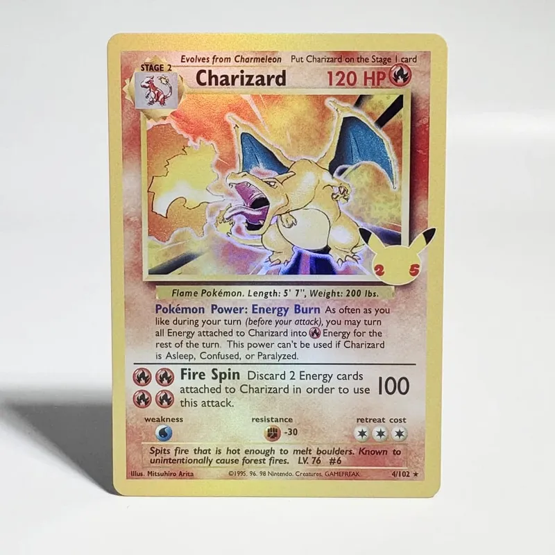 Pokémon Cards 1996 Basic Edition Flash Card Charizard Gengar Blastoise Feraligatr Gengar Trading Card Proxy Collection Card