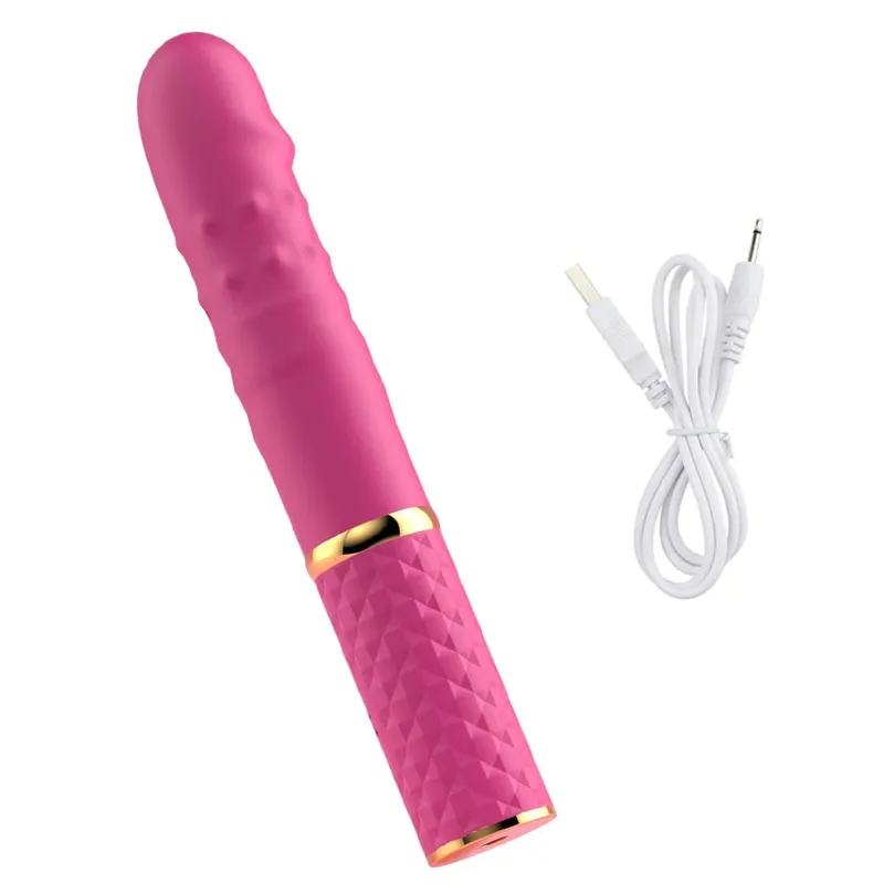 Telescopic Dildo Vibrator Automatic Up Down Massager G-spot Thrusting Retractable Pussy Vibrate Large Size Sex Toys for Women