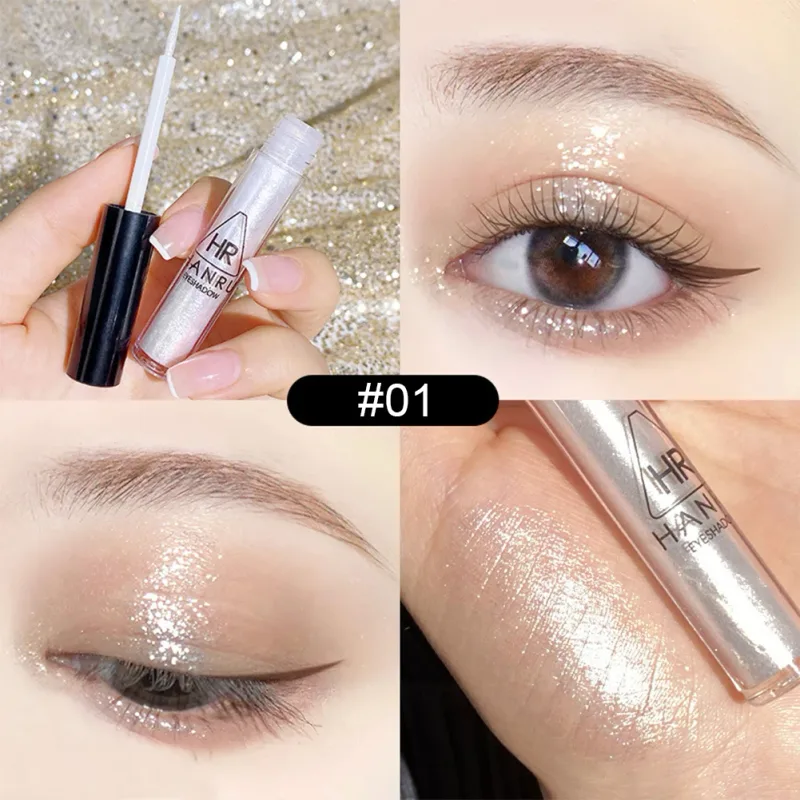 Pearlescent Fine Shimmering Eye Shadow Liquid Waterproof Eye Makeup Brightening Liquid Pearlized Eyeshadow Glitter
