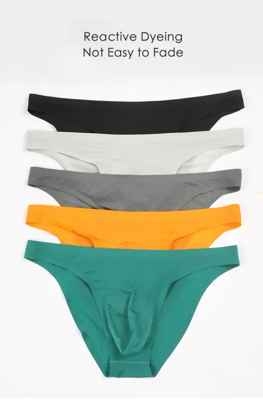 Mens ICE Silk Seamless ชุดชั้นในบางเฉียบโปร่งใสแห้งเร็วเซ็กซี่กระเป๋ากางเกงชายไม่มีรอยต่อกางเกง Breathable Underpants