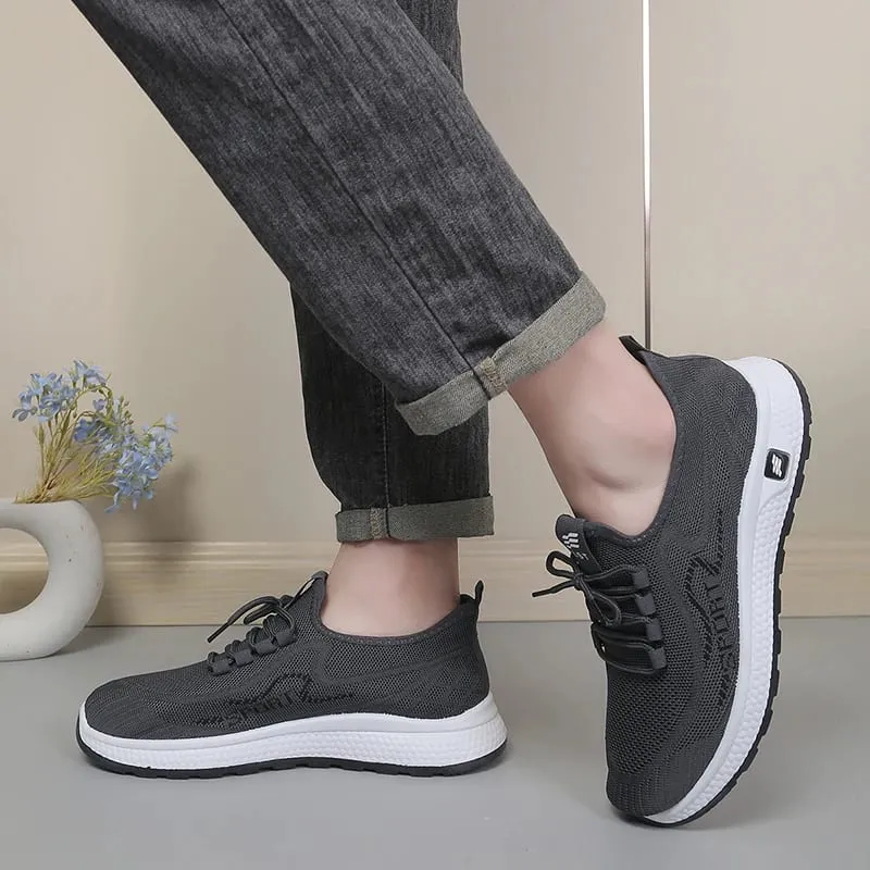 Men's Breathable Mesh Sport Sneakers Elevated Comfortable Walking Shoes Lightweight Casual Athletic Shoes for Daily Wear