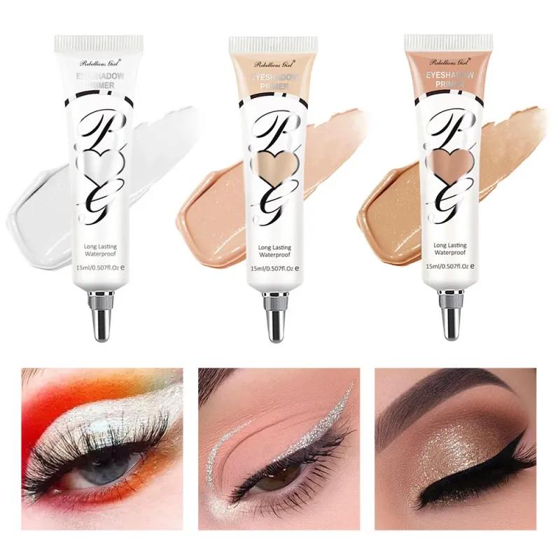 White Dark Matte Eye Shadow Primer Suitable for Oily Eyelid Eye Makeup Base Waterproof and Stain Resistant Durable Cream Liquid