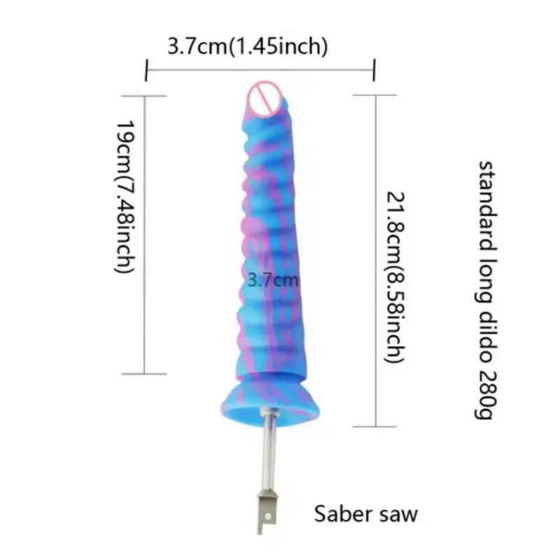 Šavlová přímočará pila velká silikonová dilda přímočará pila 3XLR VAC-U-LOCK Adaptérové ​​nástavce Sex Machine