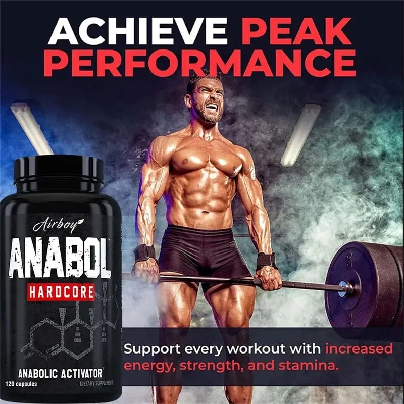 Anabol Hardcore Supplement - Muskelvækst Forbedret udholdenhed Stress og humørlindring og generel sundhed