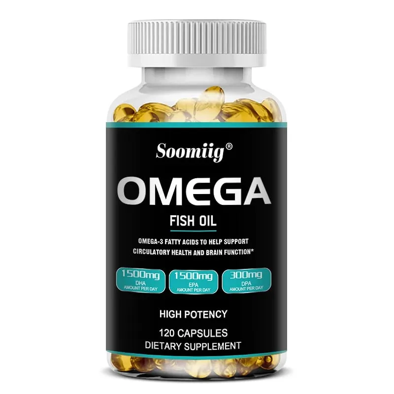 Kapsułki Omega 3 z olejem rybim 3300 mg Wysoka moc z EPA i DHA Wspiera energię Mózg Serce Stawy Oko Skóra i odporność Zdrowie — image 9