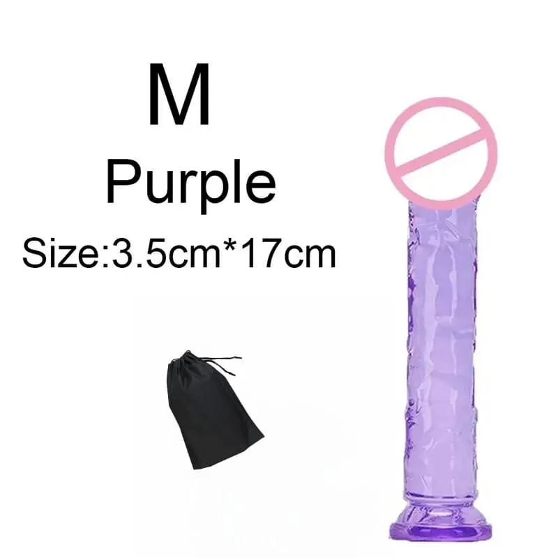 Super Cheap 6 Sizes Realistic Soft Jelly Dildo Butt Plug Anal Plugs Adult Sex Toy for Women and Men Vaginal and Anal Masturbator
