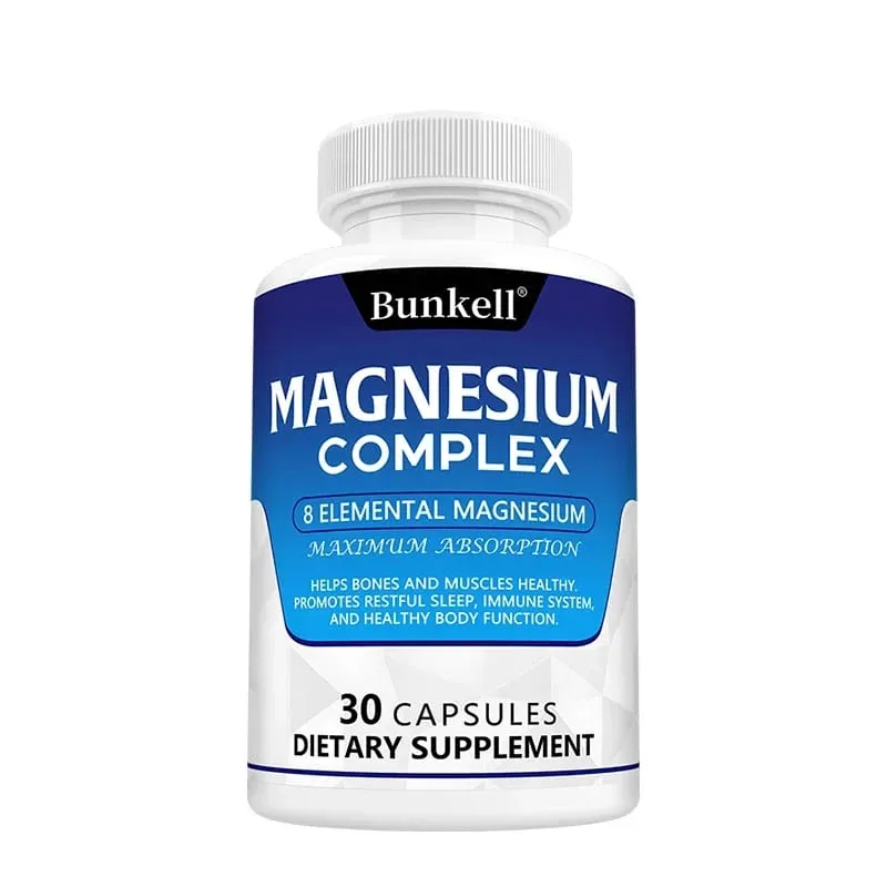 Bunkell Magnesium Complex 5 Forms High Absorption Support Bone Heart Muscle Sleep & Digestion Non-GMO Dietary Supplement — image 8