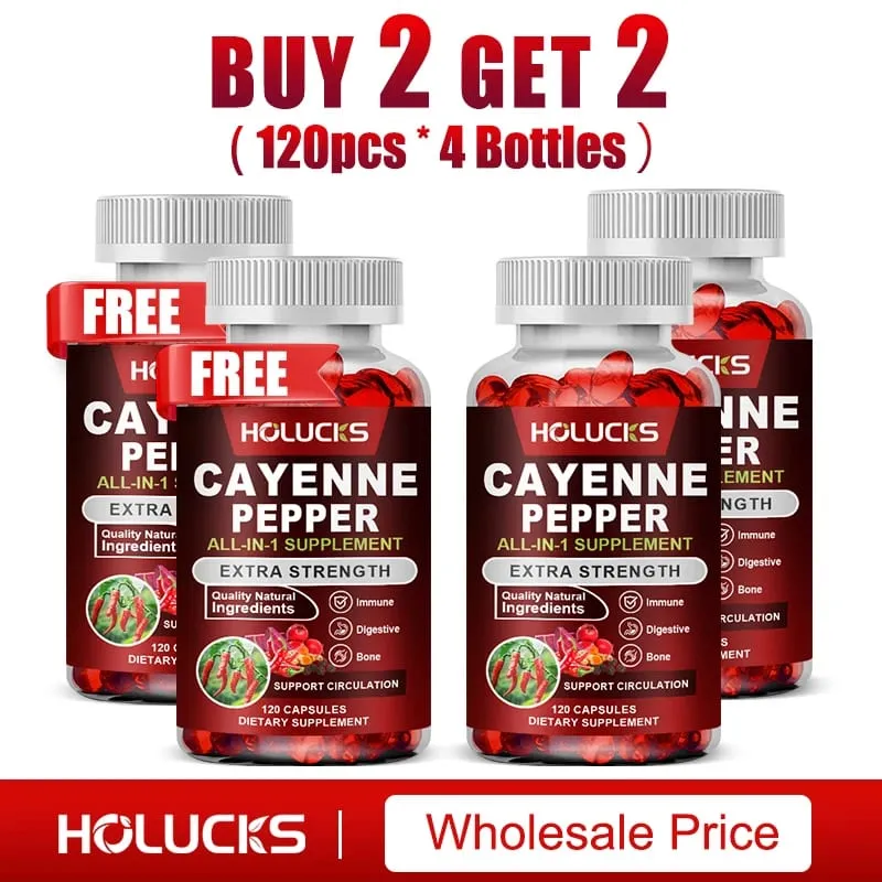 Les capsules de poivre de Cayenne soutiennent le métabolisme et la digestion Complément alimentaire végétalien sans OGM
