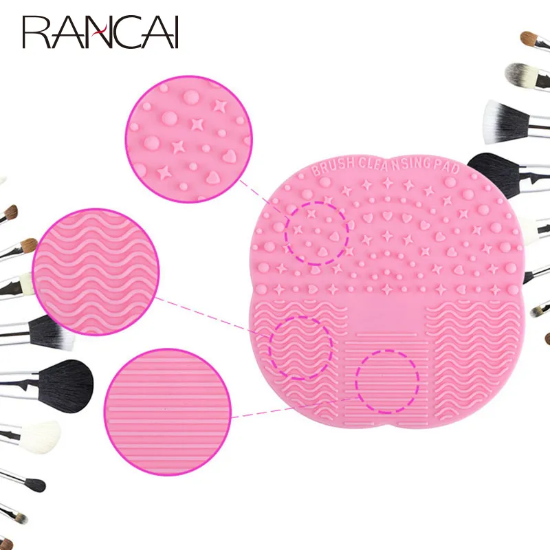 1Pcs Small Size Silicone Sucker Brush Cleaning Mat Make up Brush Cleaner Cosmetic Clean Tools For Makeup Brushes