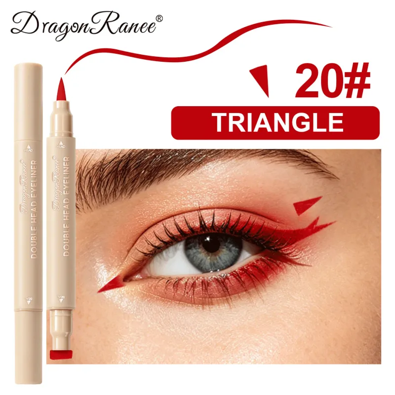 2-in-1 Double Ended Stamp Seal Eyeliner Quick Drying Waterproof and Sweat Proof Not Easy To Smudge Colorful Eye Makeup EyeLiner