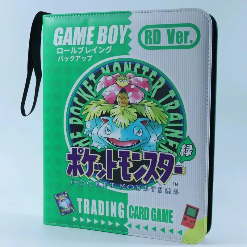 New Gb Card Album Cartoon Anime Battle Card Booklet Zipper Binder Card Holder Card Cas Vmax Game Card Collection Toys Gifts