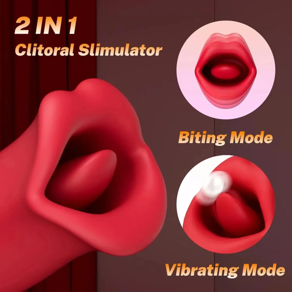 Women's G Spot Vibrator Dildo Tongue Licking Sucking Nipple & Clit Stimulator for Female Masturbation Real Feel Silicone Adult T