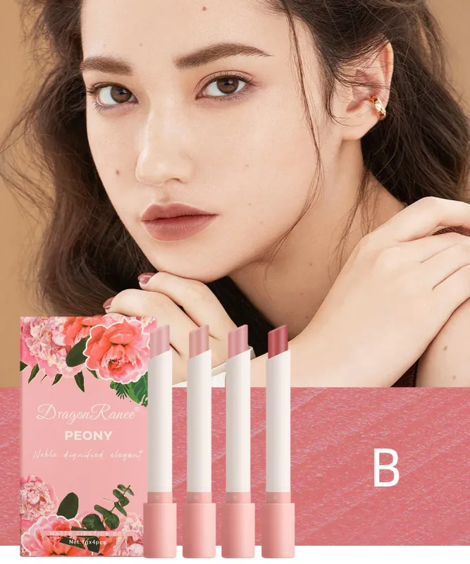 Cigarette Lipstick Set 4pc Velvet Matte Lip Gloss Waterproof Long Lasting Smoke Lip Stick Sexy Red Lip Tint Charming Lips Makeup