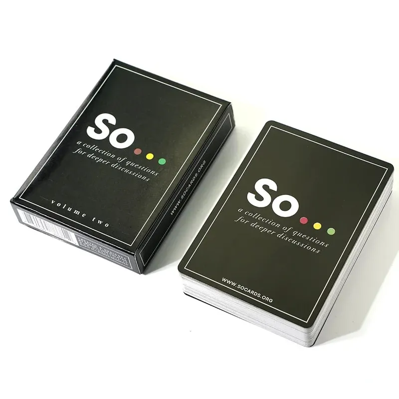 So Cards Conversation Starter - High Quality Special Style Questions Card Game for Adults & Families Party Leisure Board Game