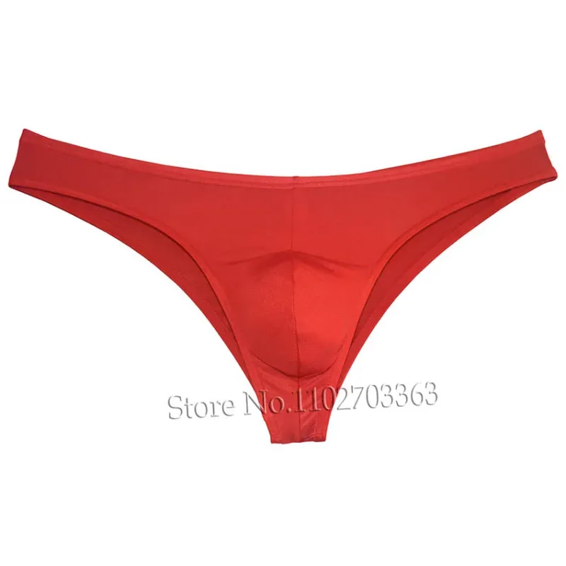 Men's Bikini Briefs Triangle Underwear Pucker Back Micro Briefs Elastic Shiny Summer Low Rise Beach Briefs Sexy Silky Smooth