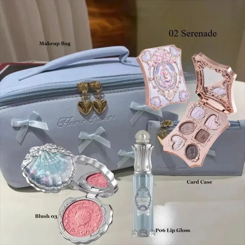 Flower knows bunny Collection Makeup Set Eyeshadow Palette Blush Lip Gloss Makeup Bag Matte Glow Shimmer Eye Shadow Kit — image 9
