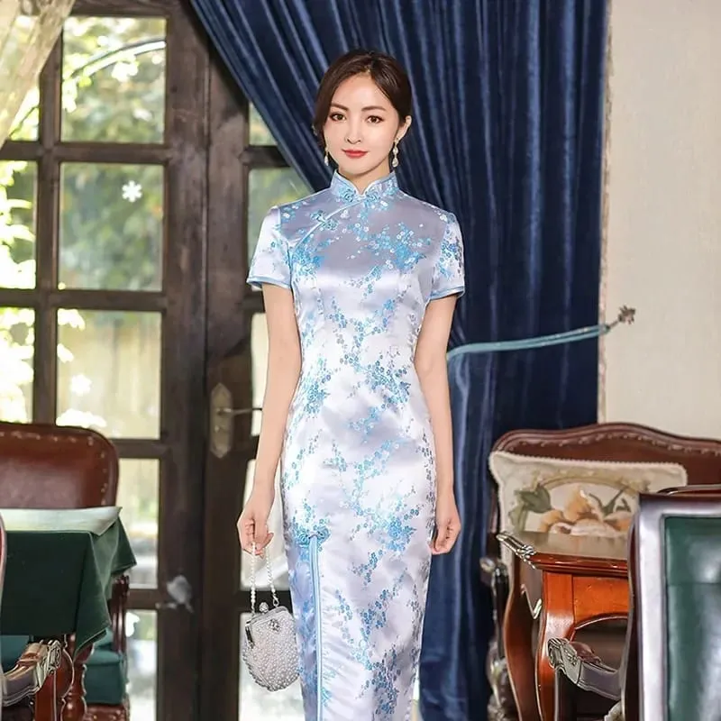 Roupas de moda festa vintage casual verão elegante tradicional chinês roupas cheongsams vestido chinês qipao estilo étnico