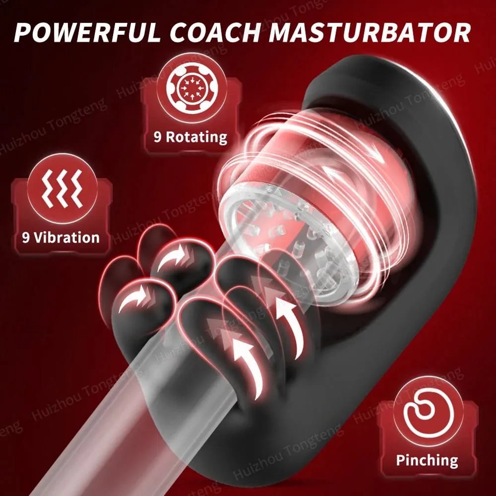 9 Biting Rotating Modes Blowjob Sex Machine Stroker for Training Stimulation Increase Endurance Adult Sex Toys for Men Pleasure