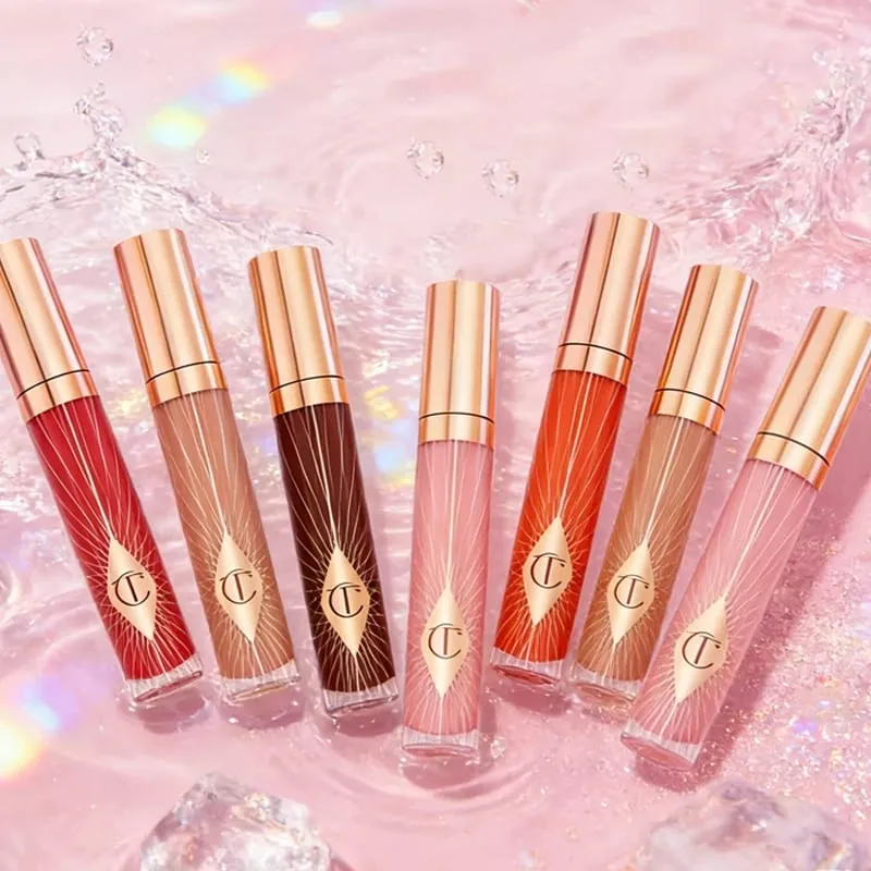 Charlotte Tilbury CT Makeup Set Water Light Collagen Lip Moisturizer Pressed Powder for Flawless Finish Four-color Eyeshadow — image 6