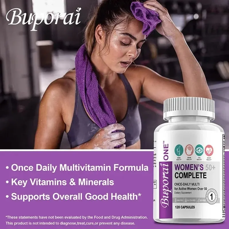 Women’s 50+ Complete Multivitamin - Supports Bone Eye Memory Brain and Skin Health Antioxidant Promotes Metabolism