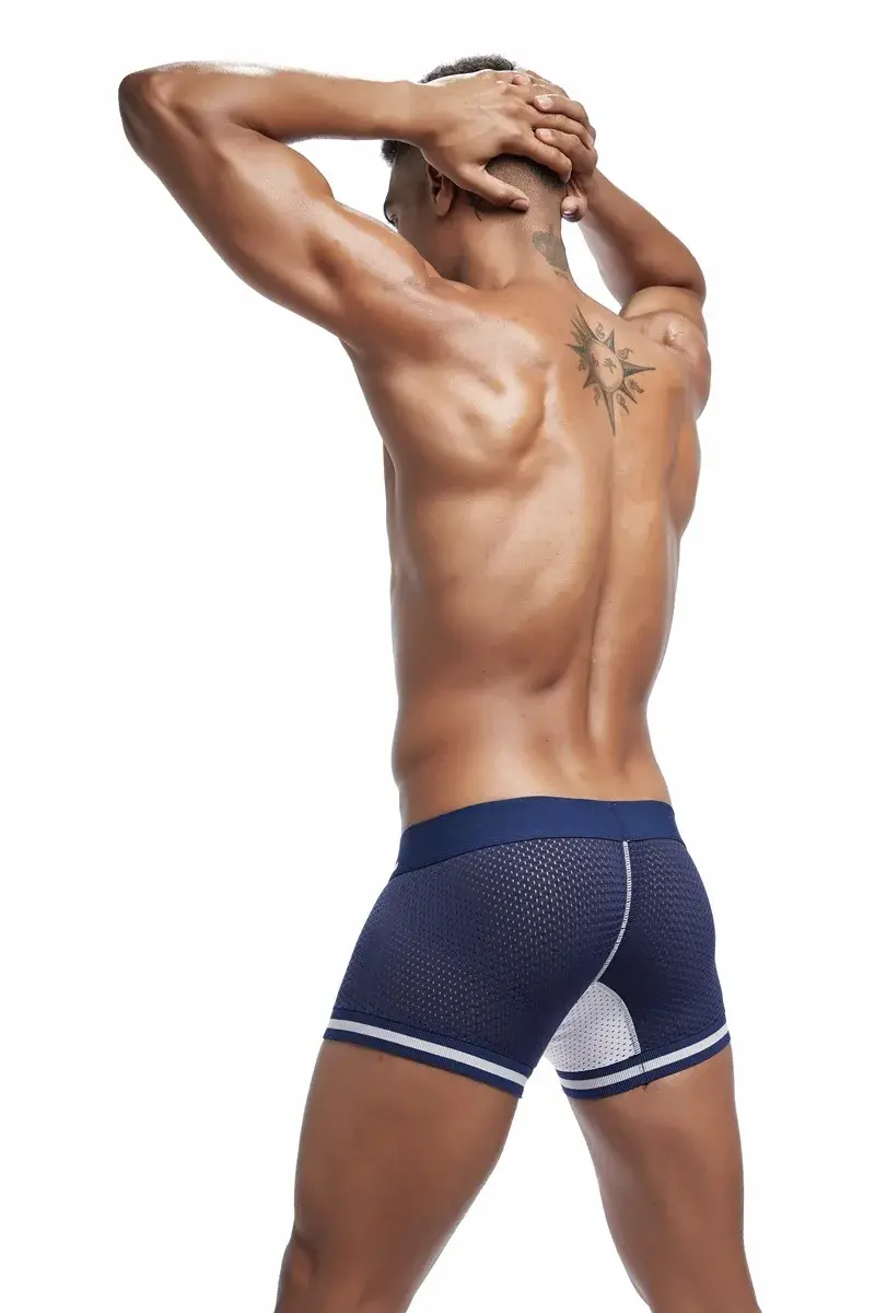 Jockmail Heren Boxer Mesh Ondergoed Ademend Comfortabel Zacht Comfortabel Sportshort Volwassen Man Slipje Kleding Lingerie