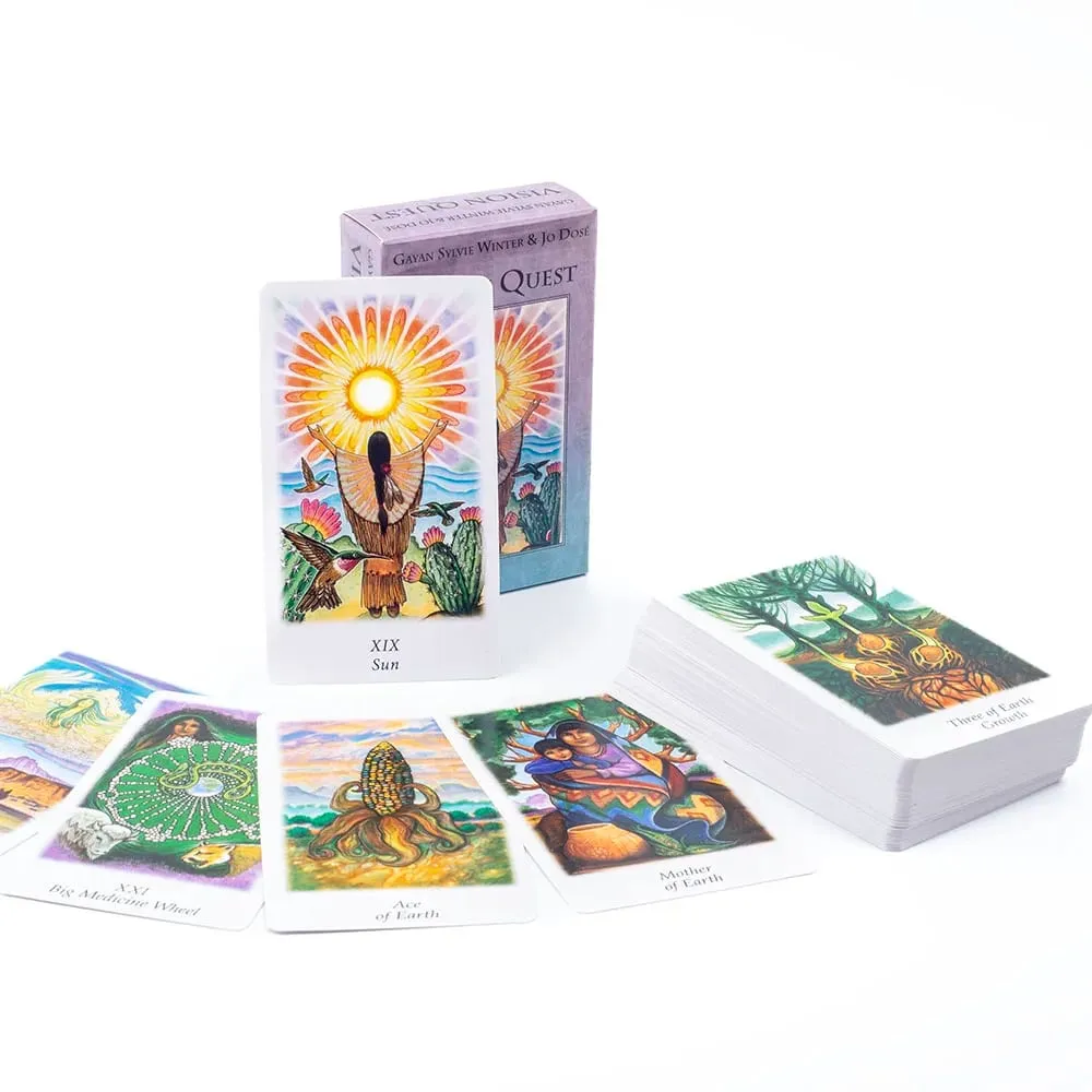 Hot Sales Vision Quest Tarot 78-kort dæk 10,3*6 cm Fate Divination Tarot-kort FortuneTelling-kortspil Festbrætspil — image 1