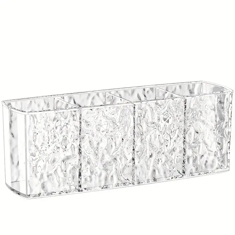 4 Holes Acrylic Cosmetic Makeup Storage Box Transparent Lipstick Brushes Eyebrow Pencil Organizer Large-Capacity Make Up Tools