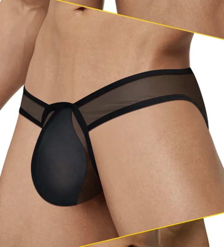 Men Bikini Briefs Man Underpantsr Slip Transparent Mesh Underwear Male Cuecas Men's Panties Ultra-thin Gays Sports Briefs