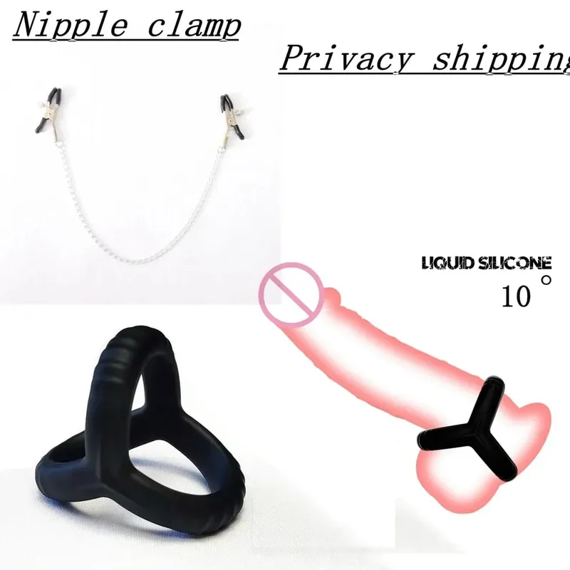 Black Silicone Cock Ring Delay Ejaculation Semen Lock Ring Reusable Cockring Men Penis Ring Sex Toys for Couples Sex shop