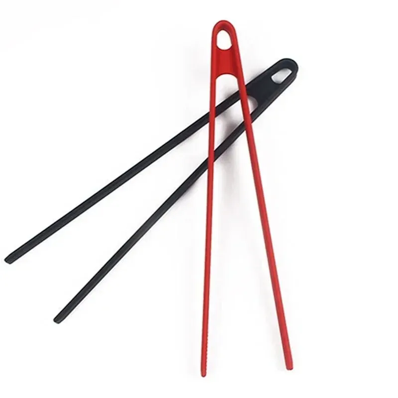 Salad Food Tongs Anti-slip Silicone Kitchen Utensils Barbecue Clip Three Prong Pliers Cookware Bbq Tool Chef Tools Gadgets Bar — image 2