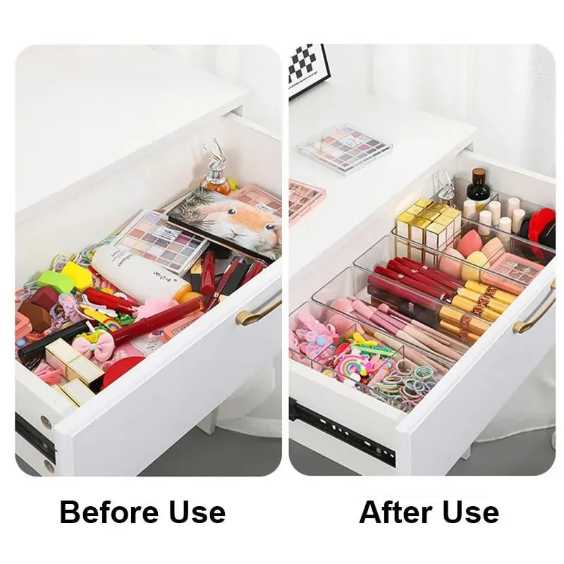 Acrylic Cosmetics Storage Box for Lipstick Makeup Brushes Layered Storage Desktop Drawer Comestic Tools Makeup Puff Storage Box