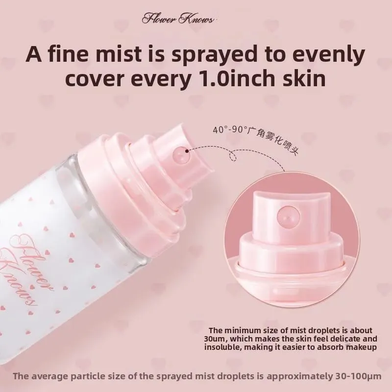 Flower Knows Makeup Moisturizing Essence Setting Spray Primer Skin Care Products Hydrating Face Mist All-Day Moisturizing Spray