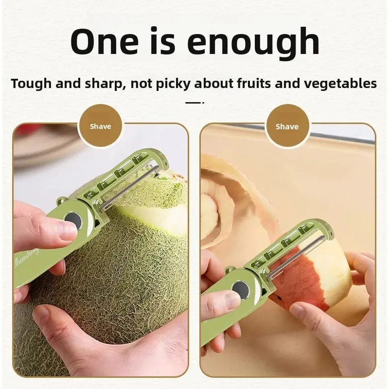 Folding storage kitchen household peeler outdoor portable stainless steel fruit planer peeler — image 3