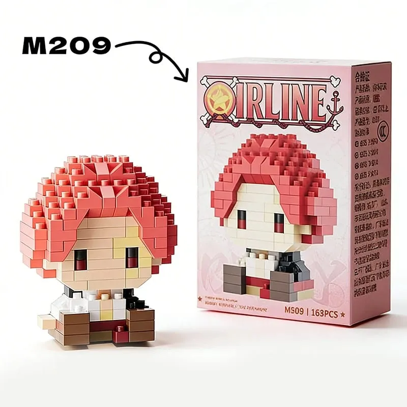 Anime Building Block Chopper Buggy Assembly Micro Building Block Zoro Robin Character Model Mini Bricks Figure Toys For Gift
