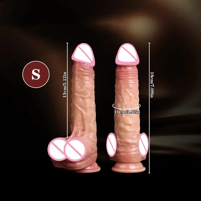 Dildo realistik kulit gelongsor kulup buah zakar dildo untuk wanita melancap dubur rangsangan faraj tali silikon mainan seks