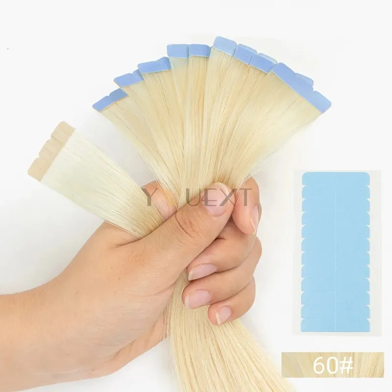 Invisible Mini Tape In Human Hair Extensions Seamless Adhesive Natural Straight Hair 12-24 Inches Machine Remy Hair 10pcs/pack