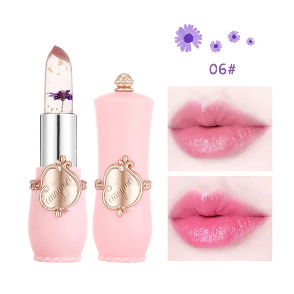 Flower Jelly Lipstick Set Temperature Change Moisturizer Flower Lip Stick Long Lasting Lip Balm Magic Color Change Lip Gloss Set — image 9