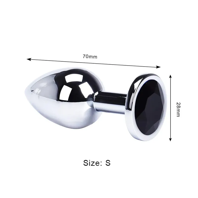 Stainless Steel Anal Plug Butt Plug With Jewelry Colorful Crystal Anus Plug Adults Sex Toys for Men Women Gay Adult Game Sex Toy