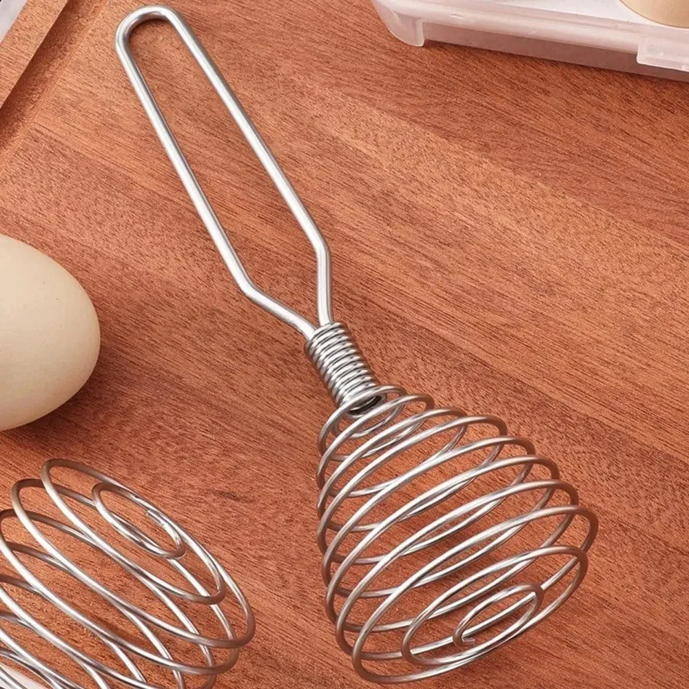 Kitchen Accessories Spiral Whisk Stirrer Mixer Stainless Steel Egg Milk Jam Beater Manual Blender Cooking Kitchen Utensil Tool — image 4
