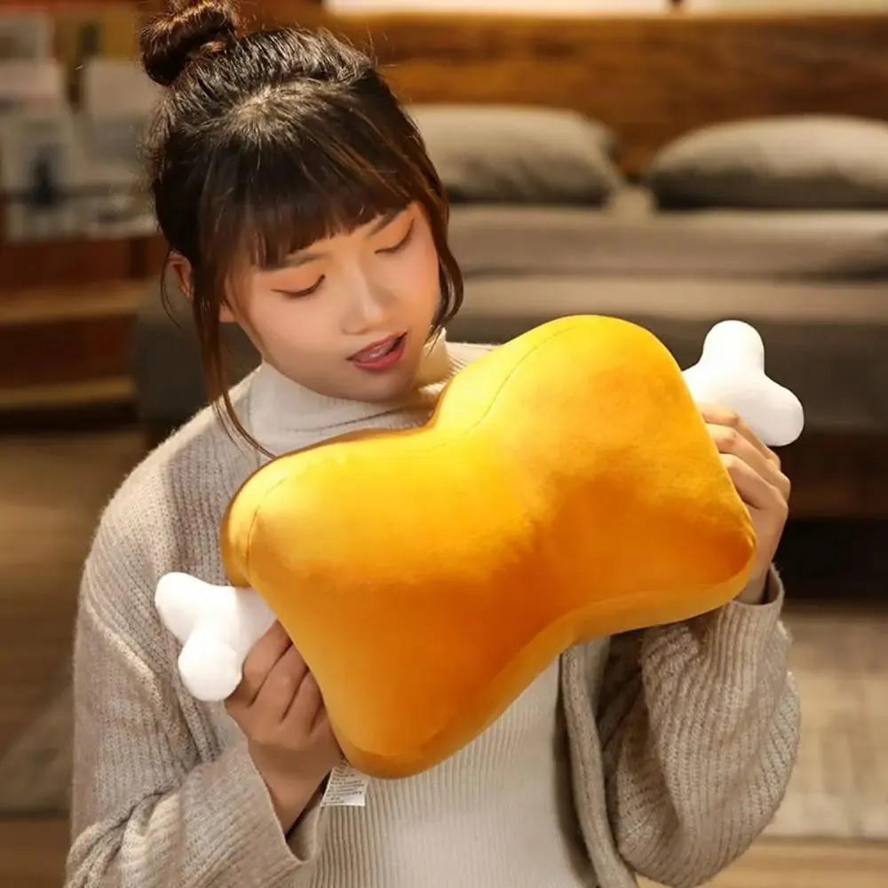 Novelty 42cm Simulation Meat Bone Pillow Cartoon Design Washable Pillow Soft Hypoallergenic Animal Cushion Home Decor