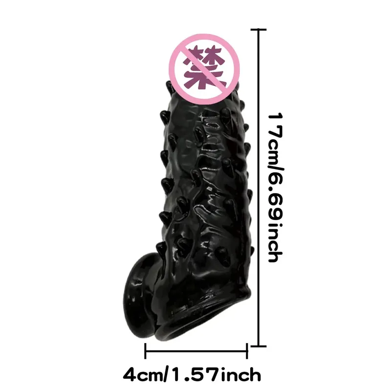 Realistic Silicone Penis Sleeve Textured Penis Extender for Enhanced Performance Sex Toys