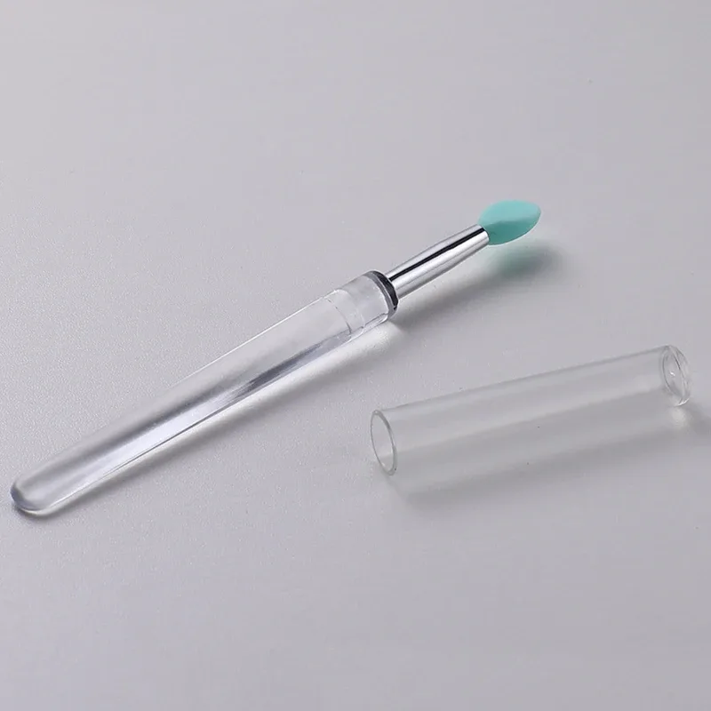 Silicone Lip Brush With Cover Soft Multifunctional Lip Mask Applicator Lipstick Lipgloss Portable Travel Makeup Brushes Reusable