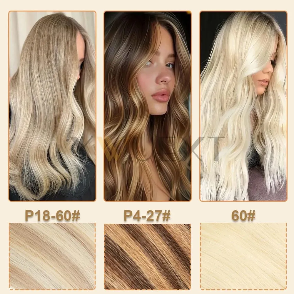 Invisible Mini Tape In Human Hair Extensions Seamless Adhesive Natural Straight Hair 12-24 Inches Machine Remy Hair 10pcs/pack