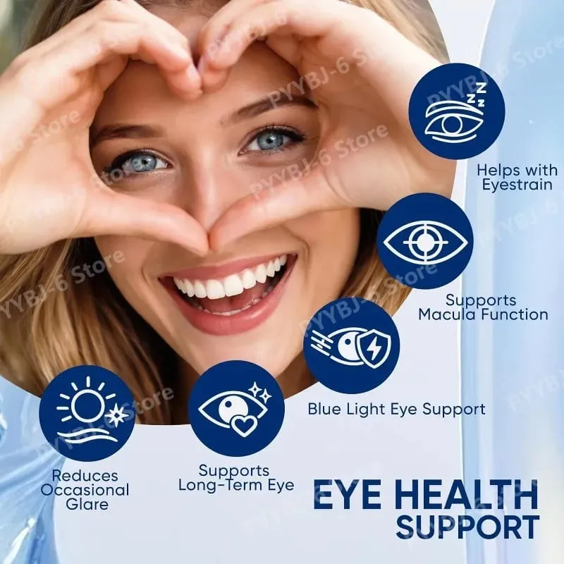 Fórmula avançada para os olhos 15 em 1, luteína, zeaxantina, extrato de mirtilo, vitamina C e E, apoia a saúde ocular, 60 cápsulas vegetais para adultos — image 4