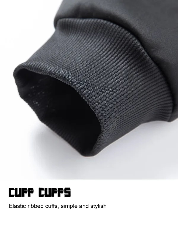 Winter Lambswool Hoodies Thicken Warm Windproof Sweatshirts Print Hooded Pullover Loose Men Women Winter Hoodies Black — image 12
