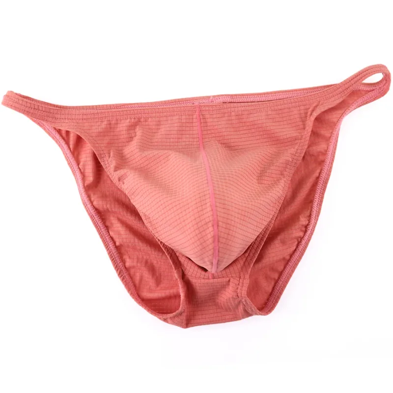 Cuecas de biquíni masculinas, roupa íntima sexy, calcinha gay, confortável, bolsa para pênis, slip hombre, cuecas masculinas, malha de nylon, secagem rápida, ht116