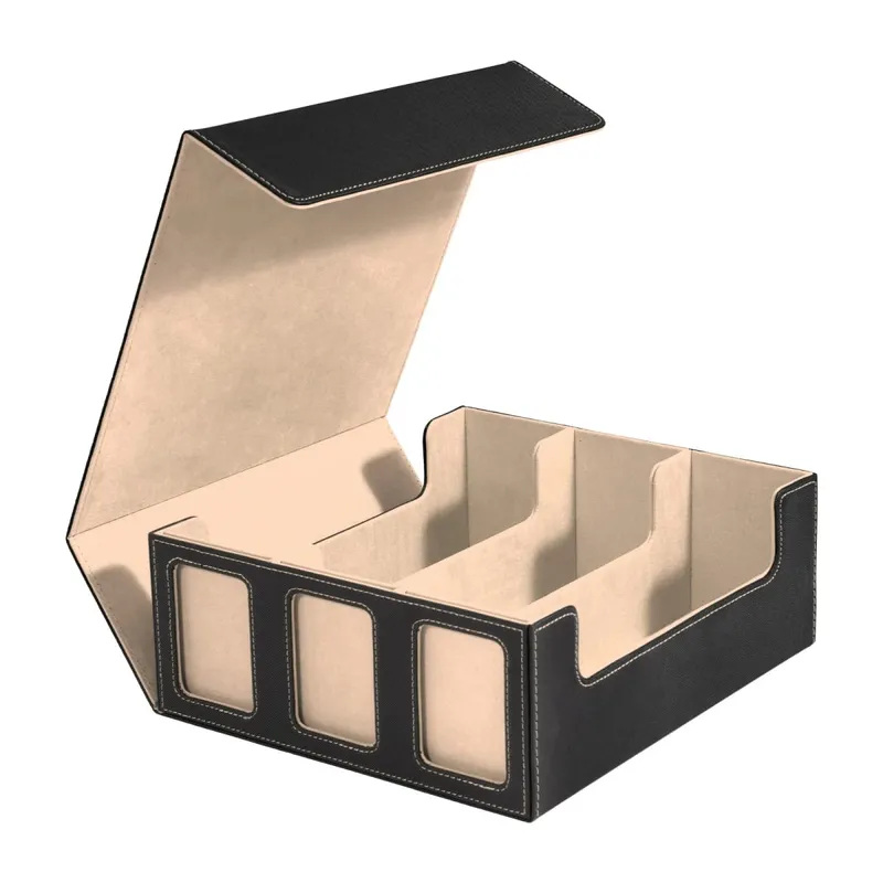 Card Storage Box for Trading Cards 1800+ Deck Box with Display Window Fits for Magic TCG PTCG Sports Cards