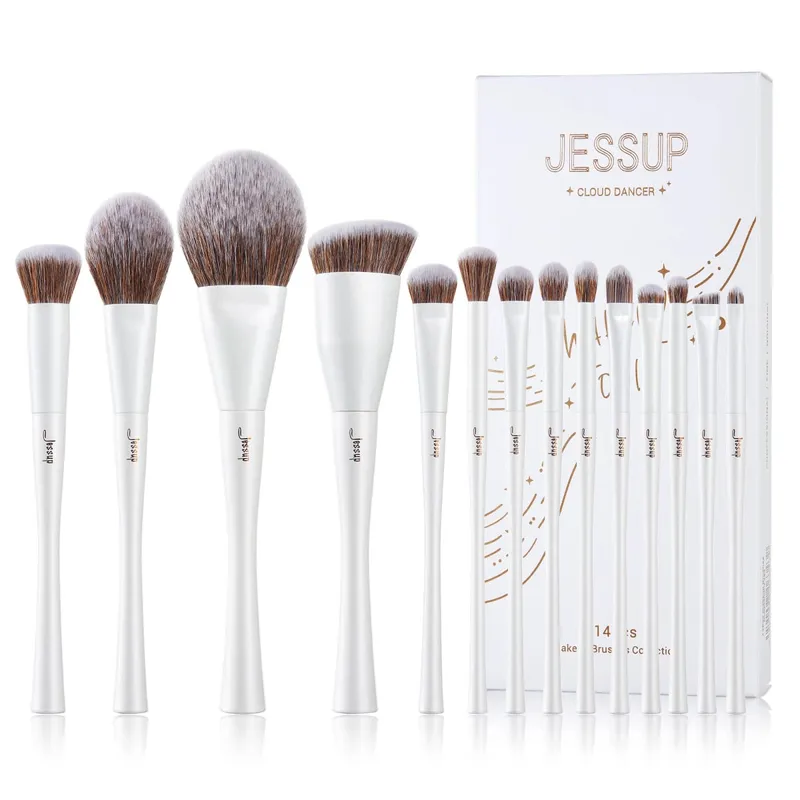 Jessup Makeup Brushes Set 4-14pcs Make up Brushes Premium Synthetic Foundation Concealer Powder Eyeshadow Blending Brush T343