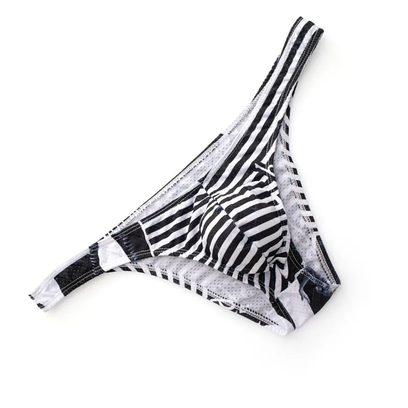 Men's Sexy Underwear Briefs Jockstrap Penis Pouch Male Slips Sissy Panties Mesh Breathable Low Rise Men Bikini Briefs Cuecas