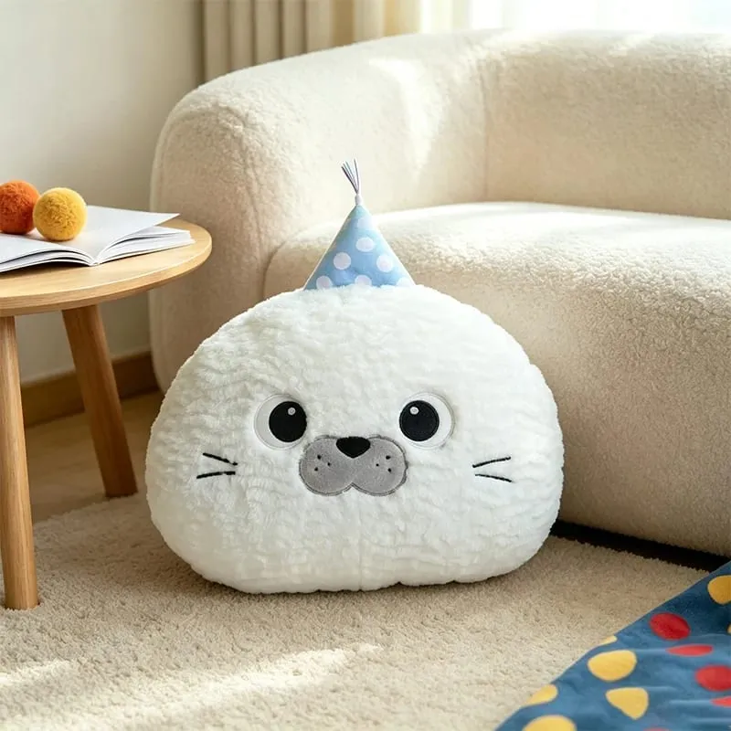 40CM Kawaii Cartoon Animal Plush Pillow Soft Stuffed Soft Fox Sheep Frog Cat Seal Dog Pig Cushion Funny Home Decoration Gifts
